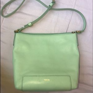 Mint green Fossil cross body